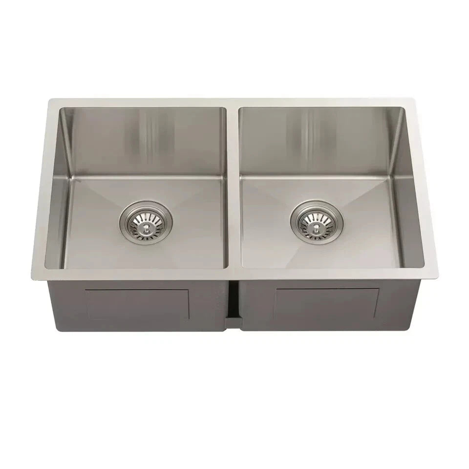 32-Inch Stainless Steel Double Bowl Kitchen Sink – 50/50 Undermount/Top Mount